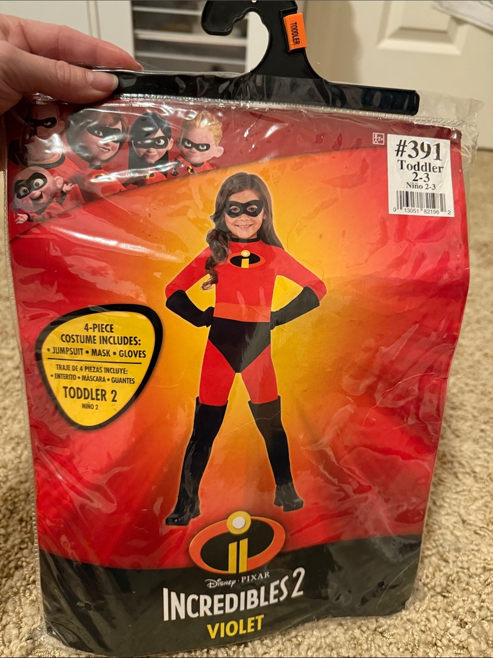 Disney Violet Incredibles 2 Toddler Red & Black Costume